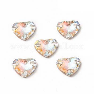 Crystal Heart SHAPED Sew On Rhinestones