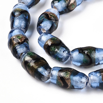 Бусины ручной работы бусины золотого песка LAMP-T006-01B-1