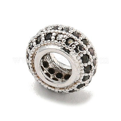 Латунь микропаве черный кубический цирконий KK-G493-49P-01-1