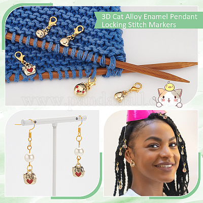 3d подвеска из эмали из кошачьего сплава HJEW-AB00554-1