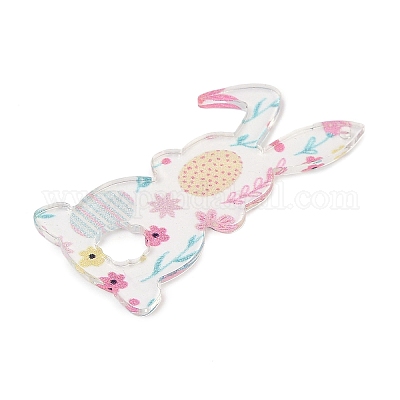 Подвески из прозрачного акрила с принтом FIND-K017-14A-1