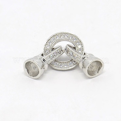 Латунные микро проложить кубического циркония раз за застежками X-ZIRC-P003-27P-1