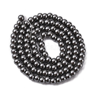 Экологичные стеклянные жемчужные бусины HY-J002-4mm-HX088-1