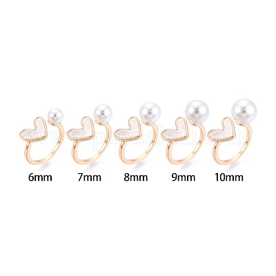 Закрепка для кольца-манжеты в форме сердца из латуни&nbsp;LS-KK-T076-74G-1