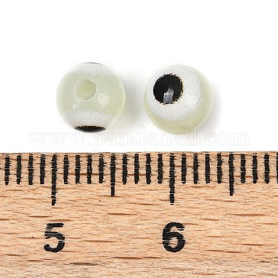 Светящиеся и печатные непрозрачные акриловые бусины LACR-G050-01A-1