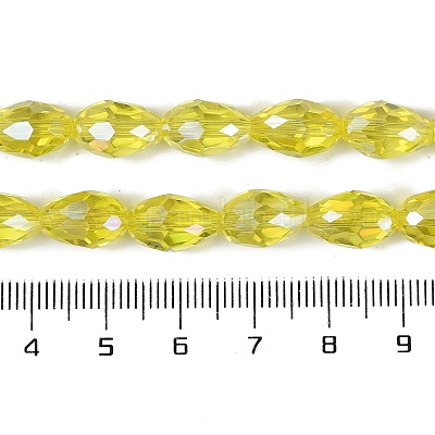 Прозрачные стеклянные бусины гальваническим пряди EGLA-N013-T10mm-B26-1