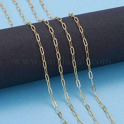 3.28 фут паяных латунных цепей со скрепками X-CHC-G005-06G-1