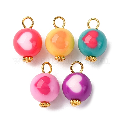 Непрозрачные акриловые подвески PALLOY-JF04420-01-1