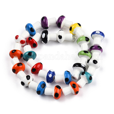 Фарфора ручной работы шарик нити PORC-N007-21-1