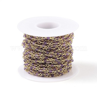 Натуральный аметист ручной работы из бисера CHC-K008-A06-1