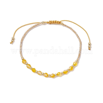 7шт. Браслеты из плетеных бусин из натуральных драгоценных камней BJEW-JB11420-1