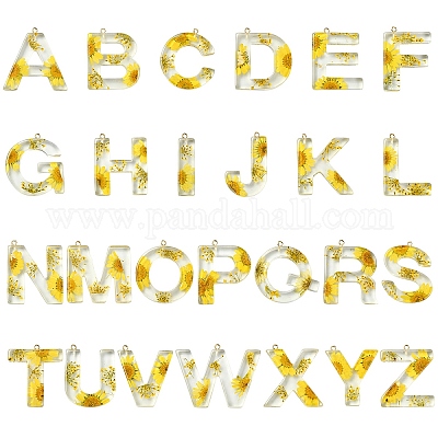 26шт 26 стиля прозрачные подвески из эпоксидной смолы CRES-YW0002-28L-1