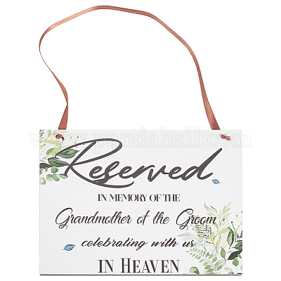 Прямоугольный деревянный зарезервированный подвесной знак украшения DJEW-WH20005-02A-1