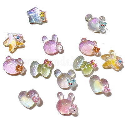 Кабошоны из смолы градиентного цвета PW-WG4841A-01-1