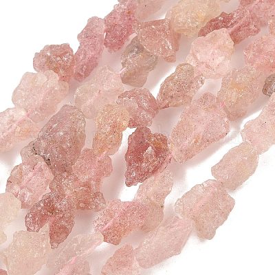 Необработанные грубые натуральные клубничные бусины из кварца G-M453-D04-1