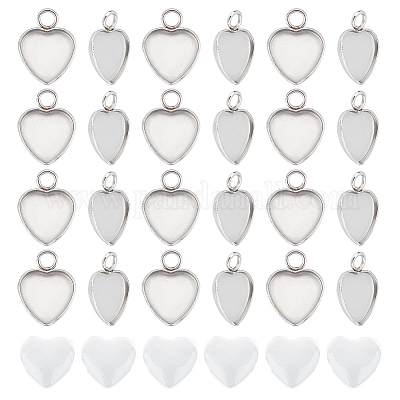 50 шт. подвеска-кабошон из нержавеющей стали 304 STAS-UN0042-61-1