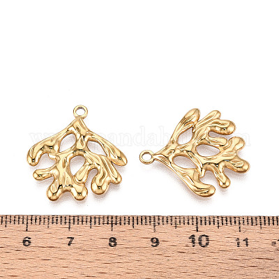 Подвески из нержавеющей стали 304 с имитацией коралла STAS-T069-42G-1