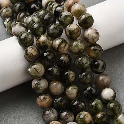 Натуральные лепидолитовые бусины G-F799-B01-11mm-1