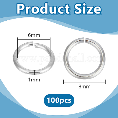 100 шт. стойка с покрытием из латуни открытые соединительные кольца KK-PH0013-59B-1
