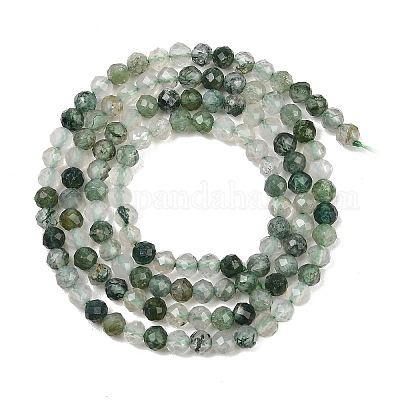 Natur Moos Achat Perlen Stränge&nbsp;G-J002-03H-A-1