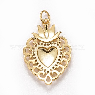 Покрытие стойки латунь микропаве прозрачные подвески из кубического циркония KK-M229-09G-1