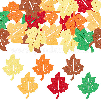 4 комплект декоративных листьев из шерсти для валяния DIY-MA0006-83A-1