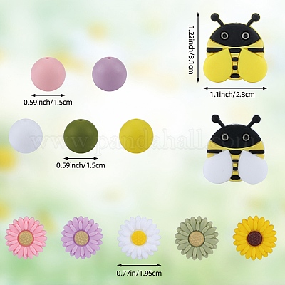 59шт 12 стиля силиконовые бусины&nbsp;SIL-SZ0002-26-1