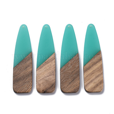 Большие подвески из смолы и ореха&nbsp;X-RESI-S358-98J-1