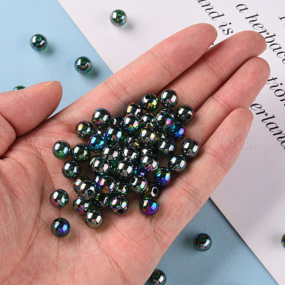 Прозрачные акриловые бусины MACR-S370-B8mm-735-1