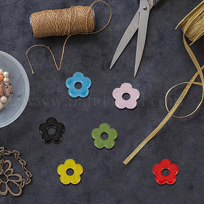 Европейские бусины лэмпворк ручной работы LAMP-GO0001-09-1