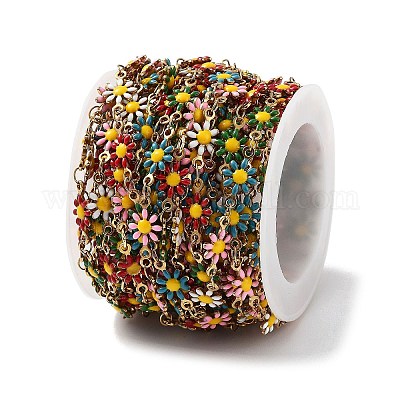 Ионное покрытие (ip) 304 нержавеющая сталь цепочка из бисера ручной работы CHS-K019-06G-01-1