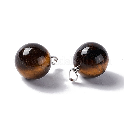 Природных тигровый глаз подвески G-G926-02P-03-1