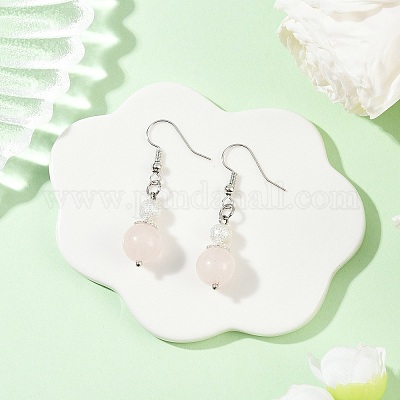 3 пара серег-подвесок из латуни с натуральными и синтетическими камнями EJEW-JE06588-1