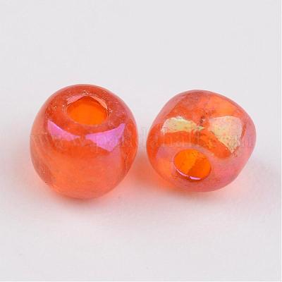 Прозрачные радужные круглые стеклянные бусины X-SEED-A007-4mm-169B-1