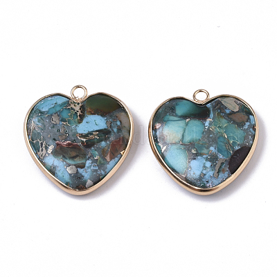 Кулоны из синтетического золота с регалитом G-S366-037A-1