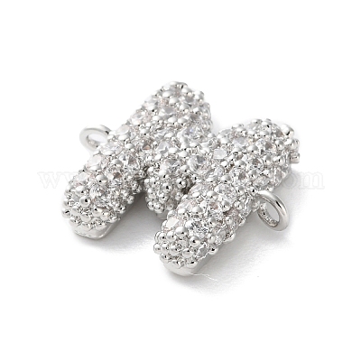 Латунные микро-паве кубические цирконии буквы соединения KK-I717-04M-P-1