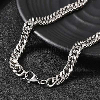 8 мм кубинские звенья цепи из нержавеющей стали 304 для мужчин NJEW-B134-03B-P-1
