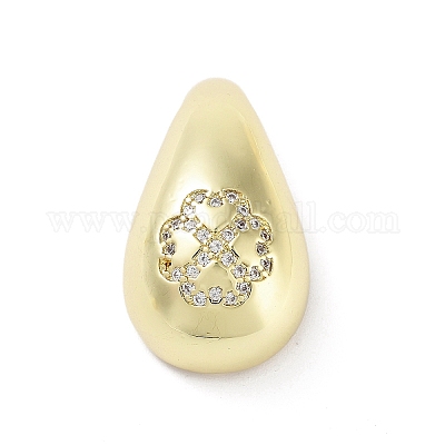 Покрытие стойки латунь микропаве прозрачные подвески из кубического циркония KK-H474-18G-12-1