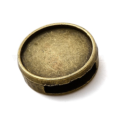 Тибетский стиль сплава шармы скольжения кабошон сеттинги PALLOY-Q341-04AB-FF-1