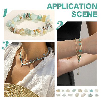 2 нити натуральных цветочных бусин из амазонита G-AR0005-87-1