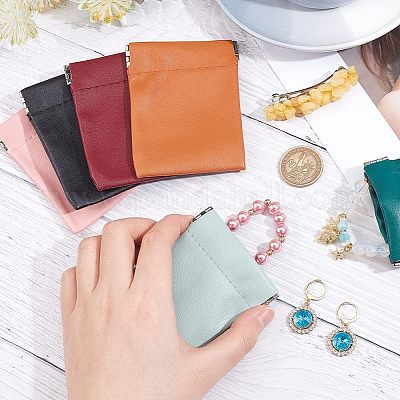 6 шт. 6-х цветные чехлы для наушников из искусственной кожи ABAG-NB0001-73B-1