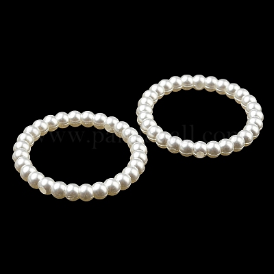 Подвески с разъемом из абс-пластика с имитацией жемчуга OACR-K001-30B-1