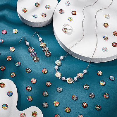 Кабошоны из стекла GLAA-PH0002-18-1