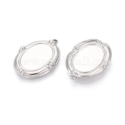 Оправы для подвесок из нержавеющей стали 304 в виде кабошонов STAS-T067-17P-1