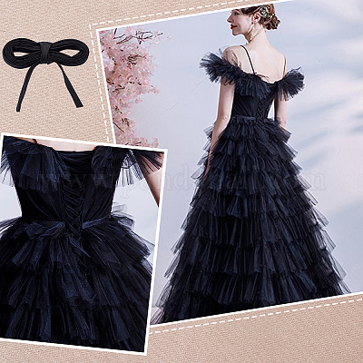 Атласное свадебное платье с завязками на спине SRIB-WH0011-039B-1