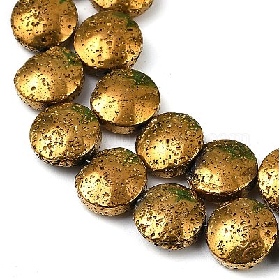 Гальванические бусины из натуральной лавы G-K388-01D-1