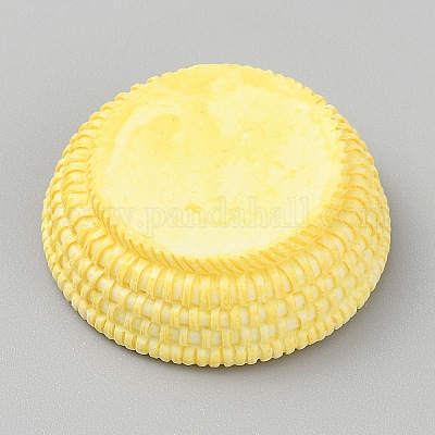 Мини-модель корзины из ротанга из смолы DJEW-CJC0002-04G-02-1
