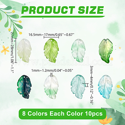 80 шт. 8 вида чешских стеклянных бусин&nbsp;GLAA-AR0001-69-1