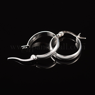 Кольцо серьги-кольца из нержавеющей стали 304 EJEW-D207-01-1