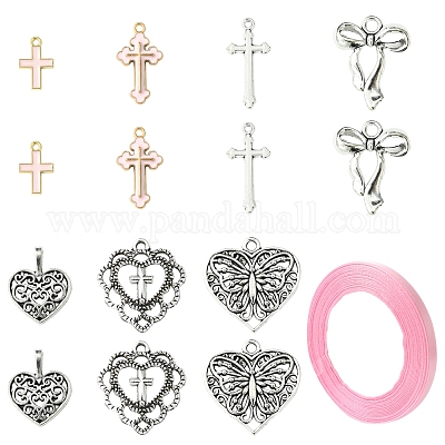 Наборы для самостоятельного изготовления подвесок в виде сердца DIY-FS0007-28-1